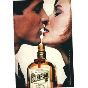 Cointreau Liqueur France 1984 Vintage Print Ad 9 inch Tall